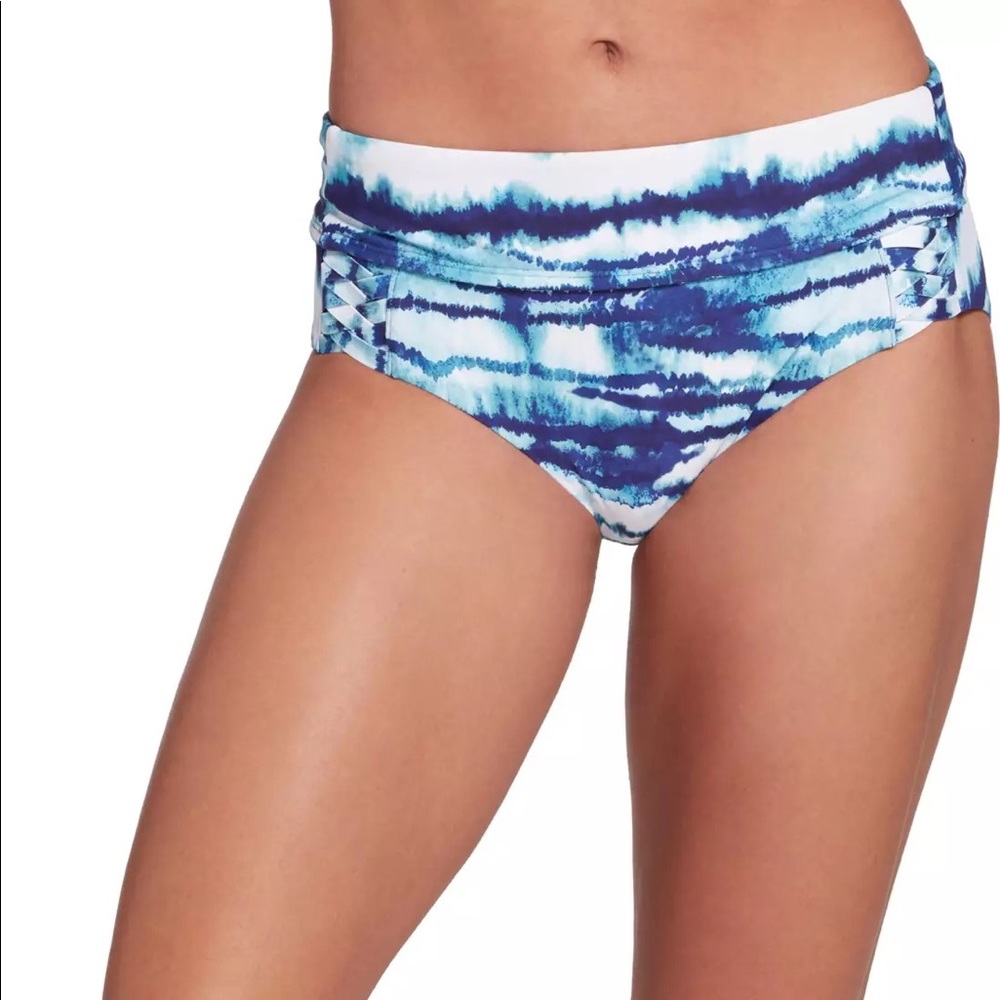 NWT CALIA by Carrie Underwood Women's Weave Boyshort Swim Bottoms